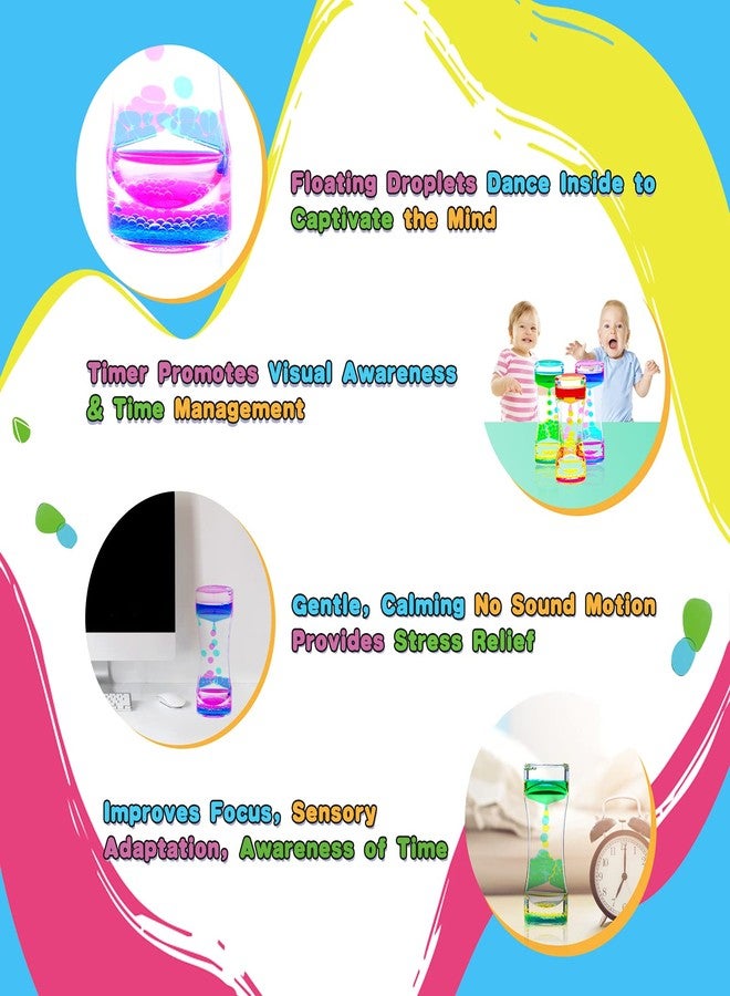 Cucue Liquid Motion Bubbler - Colorful Liquid Hourglass Sensory Toys for School, Home, Office, Stress Relief and Focus - Calming Visual Play for Stocking Stuffer-New & Improved Model - 6.7x2.6in - Image 5